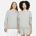 売れ筋商品|||ナイキ パーカー・スウェットシャツ アウター レディース Women's Sportswear Club Fleece Crewneck Sweatshirt Dark Grey Heather/white Nike-Sportswear-Club-Fleece-